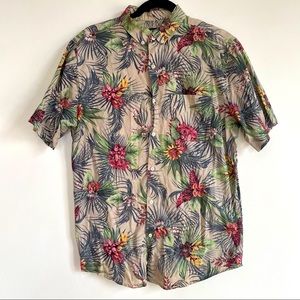 Hawaiian Floral casual button up H&M